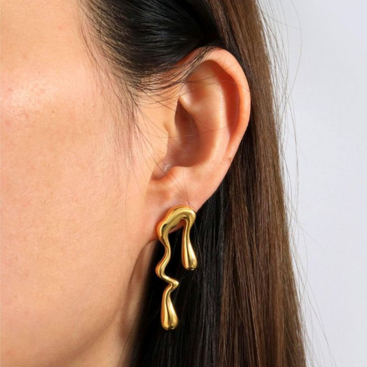 Lava Drop Long Earings