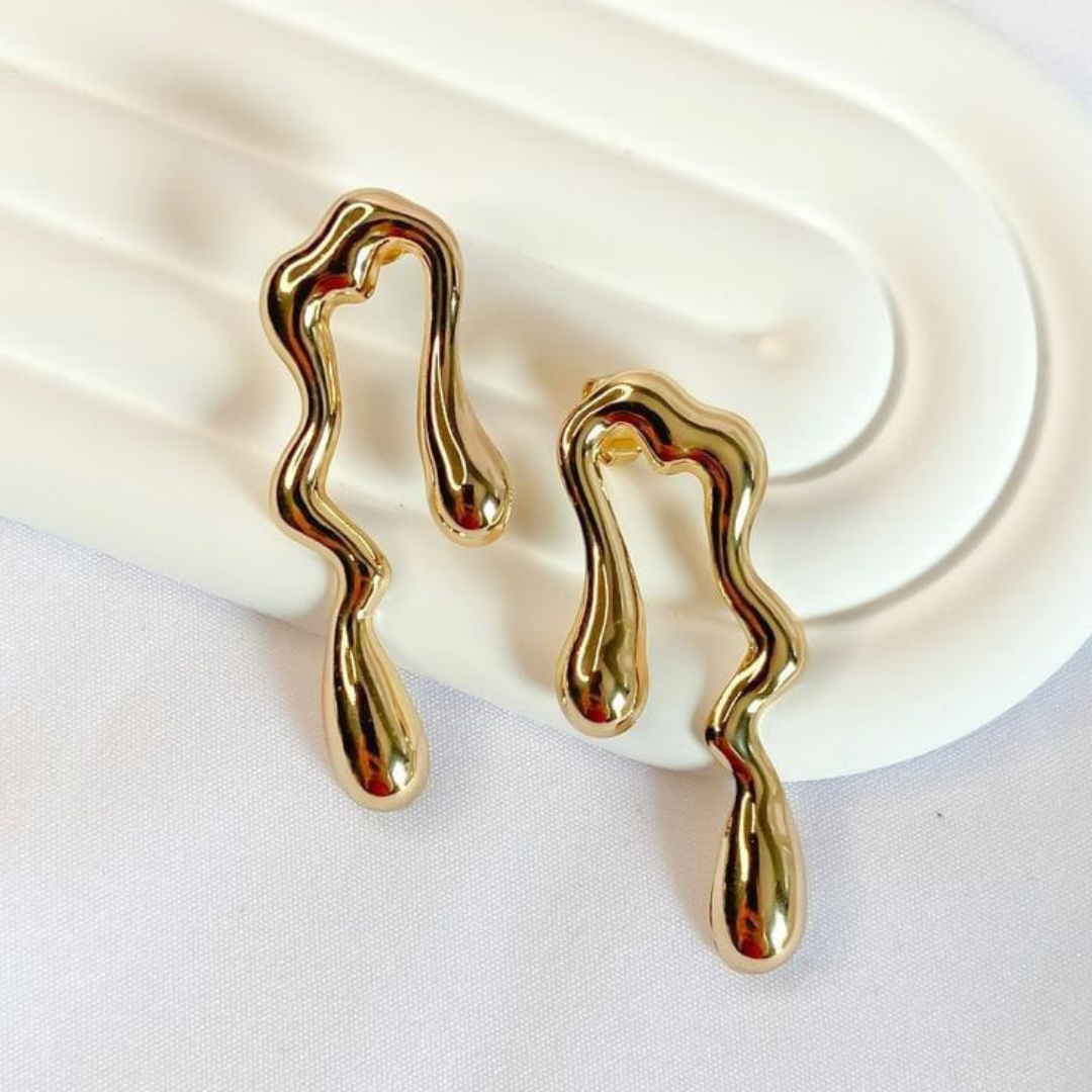 Lava Drop Long Earings