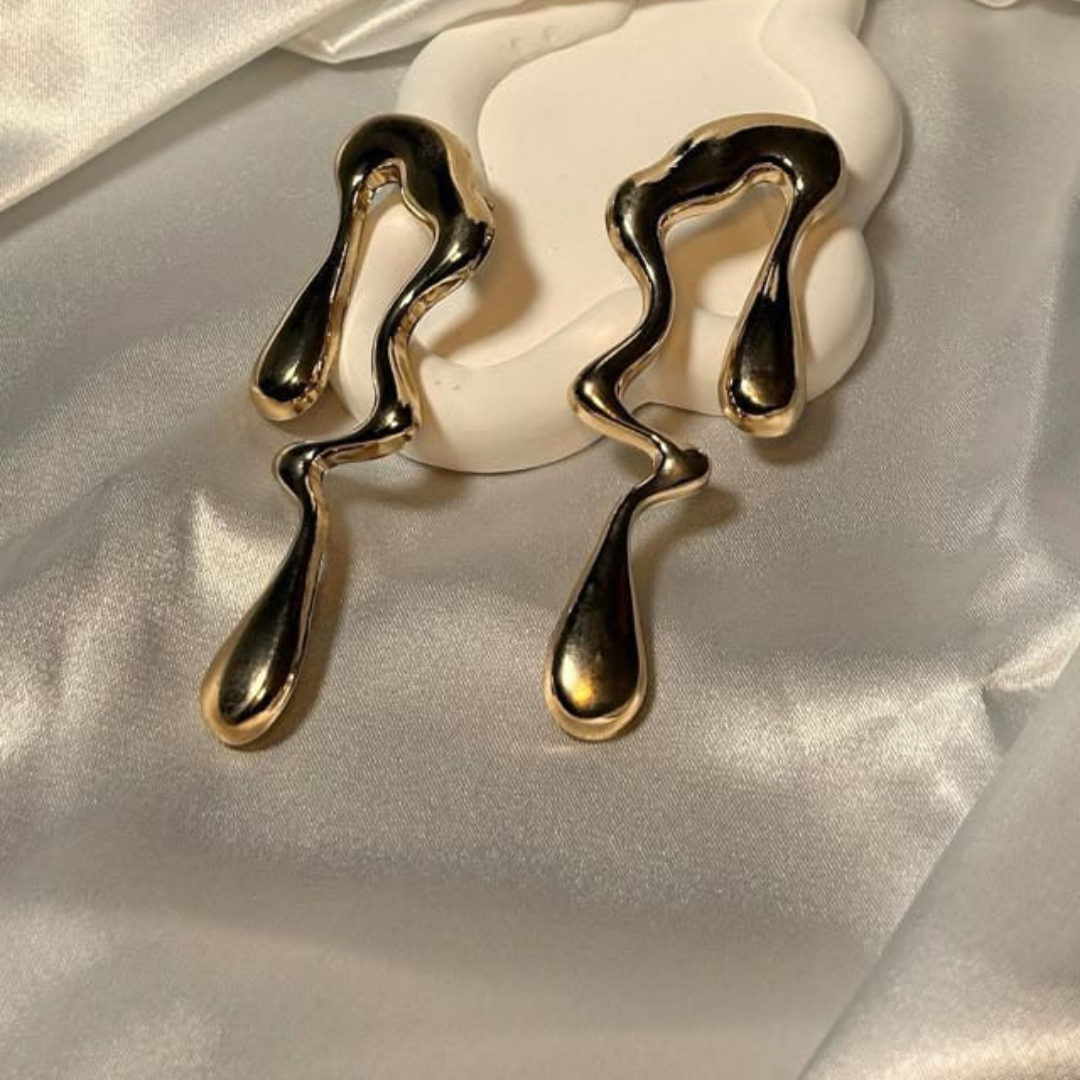 Lava Drop Long Earings